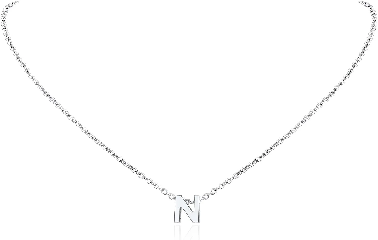 FindChic Dainty Initial Necklaces for Women Platinum Plated/Gold Plated Tiny Letter Necklaces Birthday Gifts for Daughter Mom Gf, with Gift Box