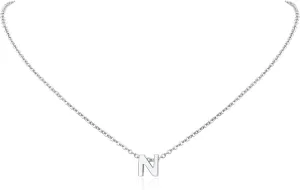 FindChic Dainty Initial Necklaces for Women Platinum Plated/Gold Plated Tiny Letter Necklaces Birthday Gifts for Daughter Mom Gf, with Gift Box