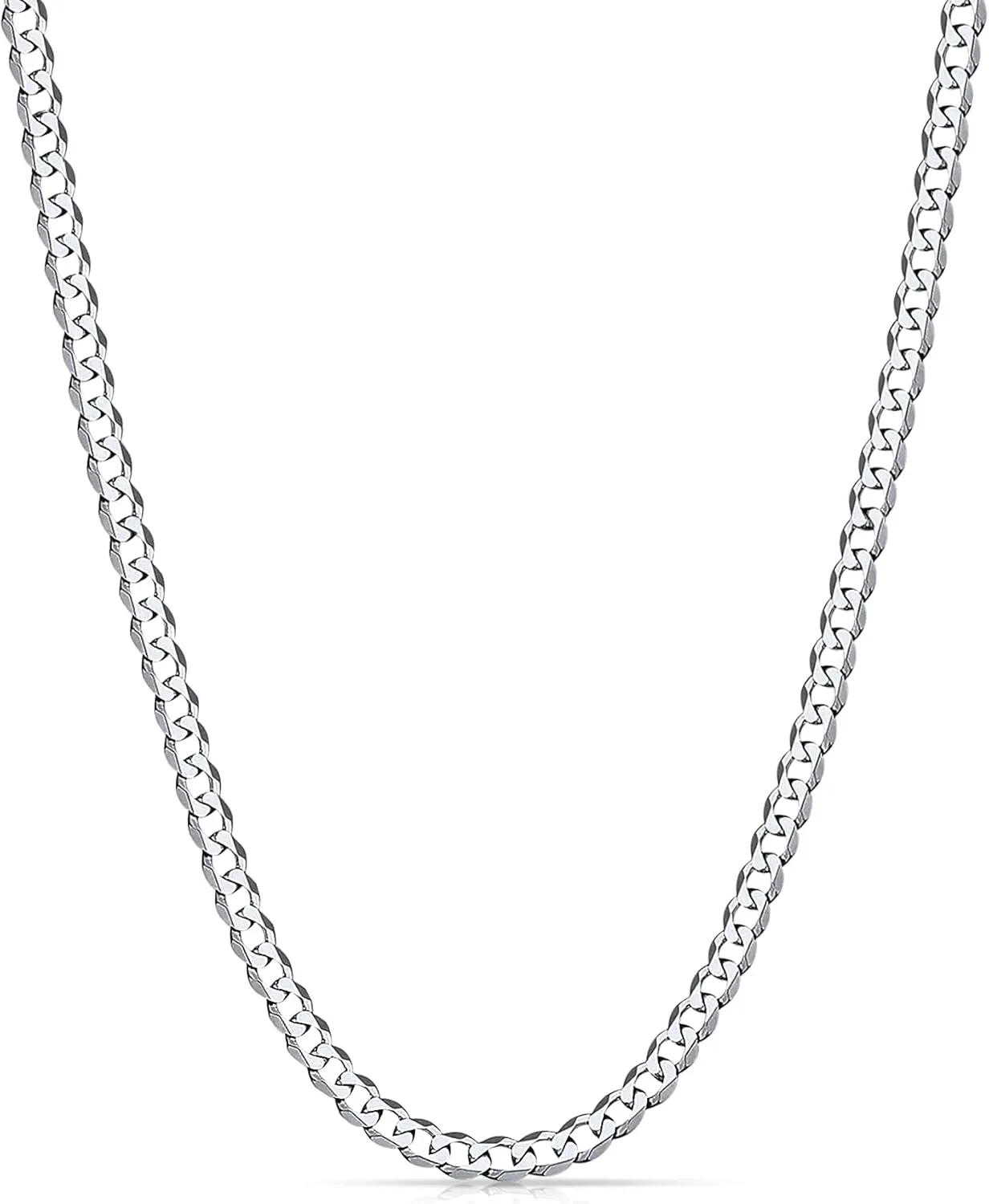 Fiusem 5mm Silver Tone/Gold Cuban Link Chain for Men, Mens Chain Necklaces, Stainless Steel Chain Necklaces for Men Women, 3.5/4/5mm