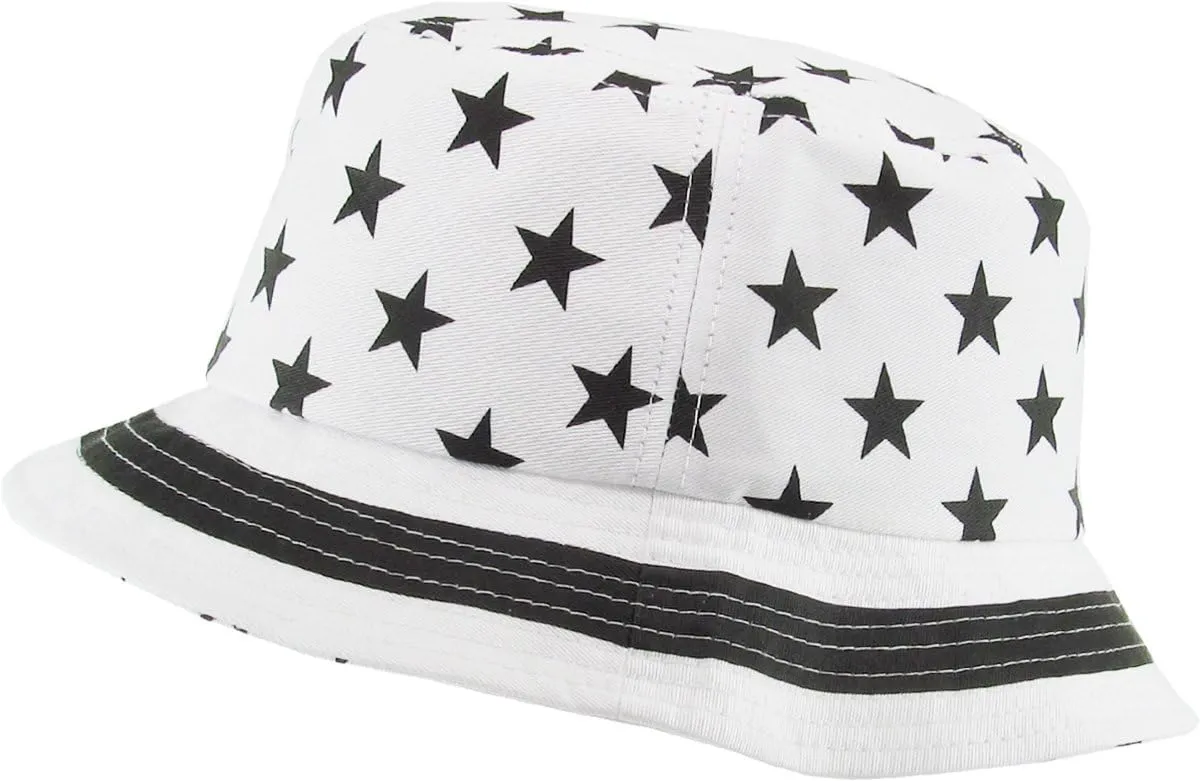 Floral Galaxy Leaf Aztec Tropical Print Bucket Hat Summer Boonie Cap