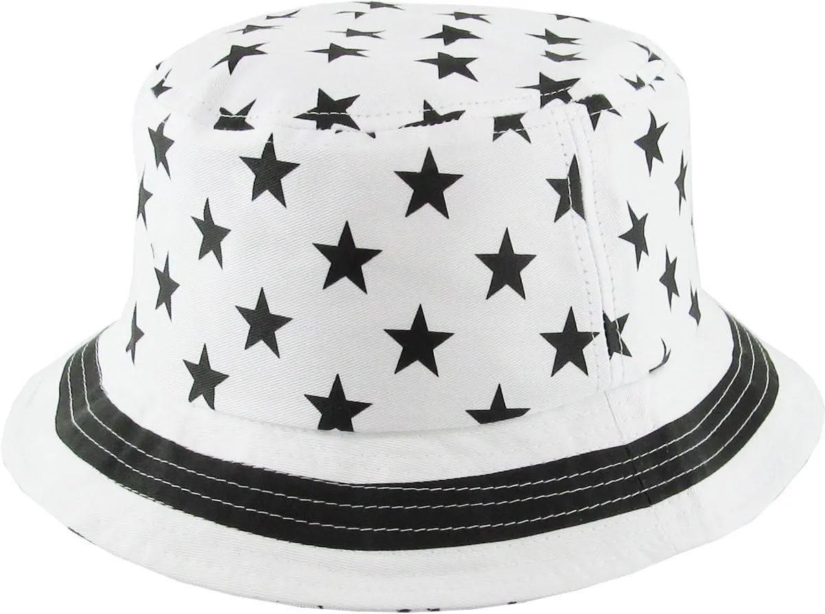 Floral Galaxy Leaf Aztec Tropical Print Bucket Hat Summer Boonie Cap