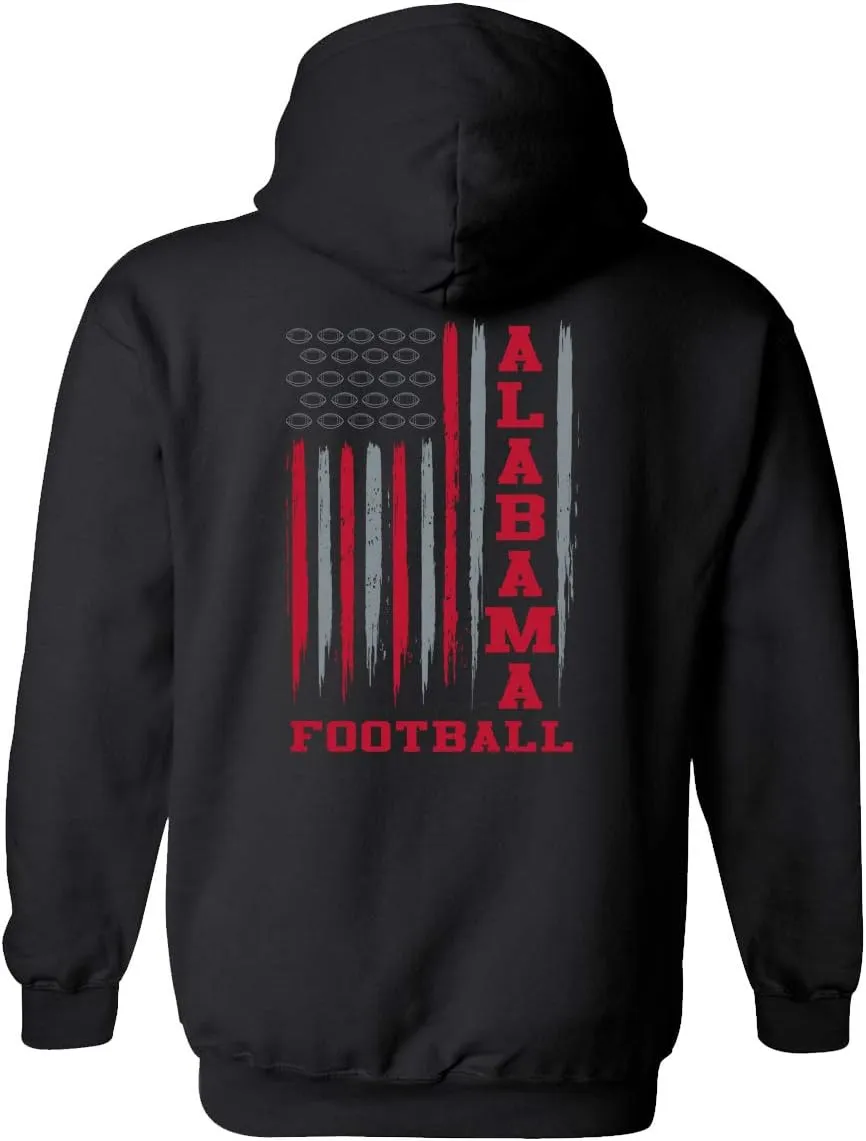 Football Team Color American Flag Unisex Hooded Sweatshirt