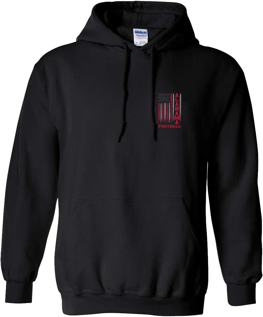 Football Team Color American Flag Unisex Hooded Sweatshirt