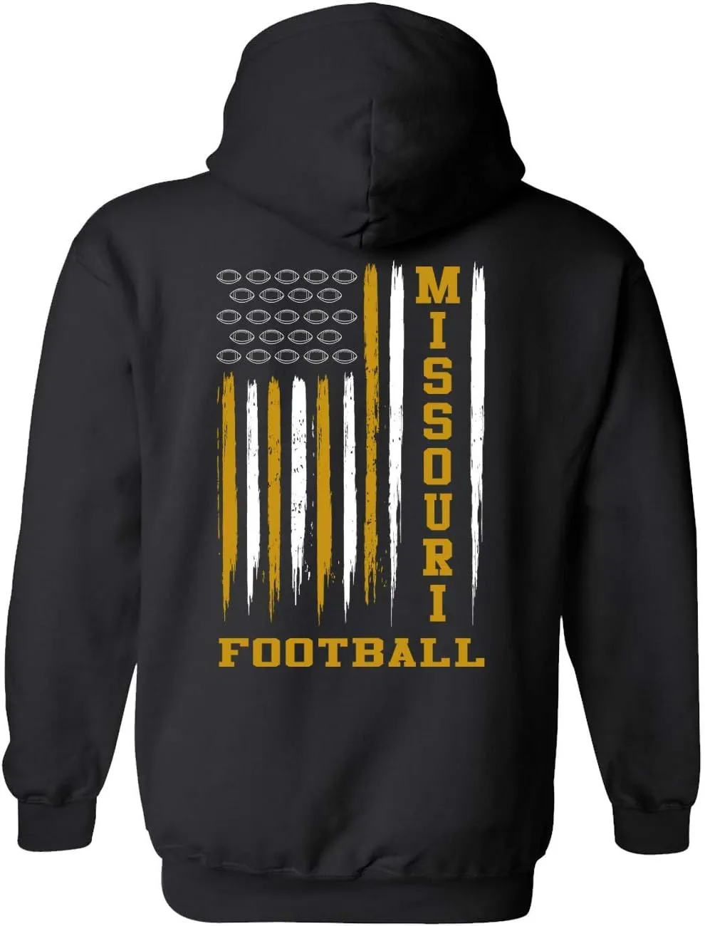 Football Team Color American Flag Unisex Hooded Sweatshirt