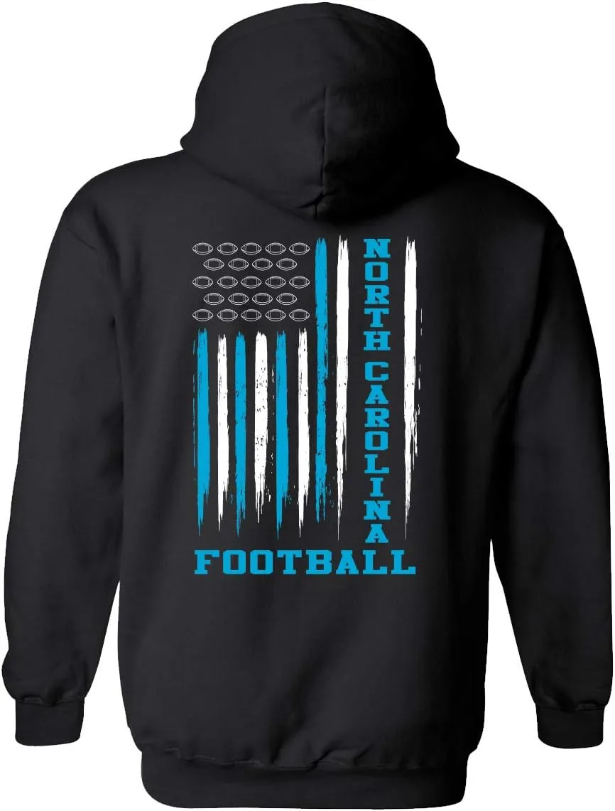 Football Team Color American Flag Unisex Hooded Sweatshirt