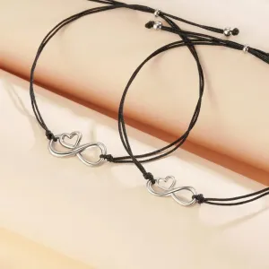 For Friend - Our Friendship Means the World to Me Infinity Heart Beat Bracelet, Adjustable Infinity Bracelet, Best Friend Bracelet