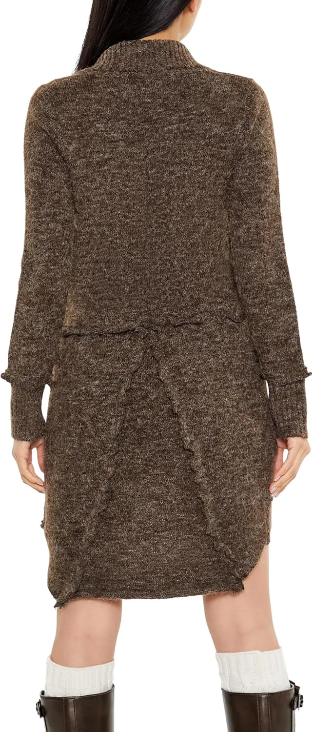 Forever 21 Women's Tie-Front Longline Cardigan Sweater