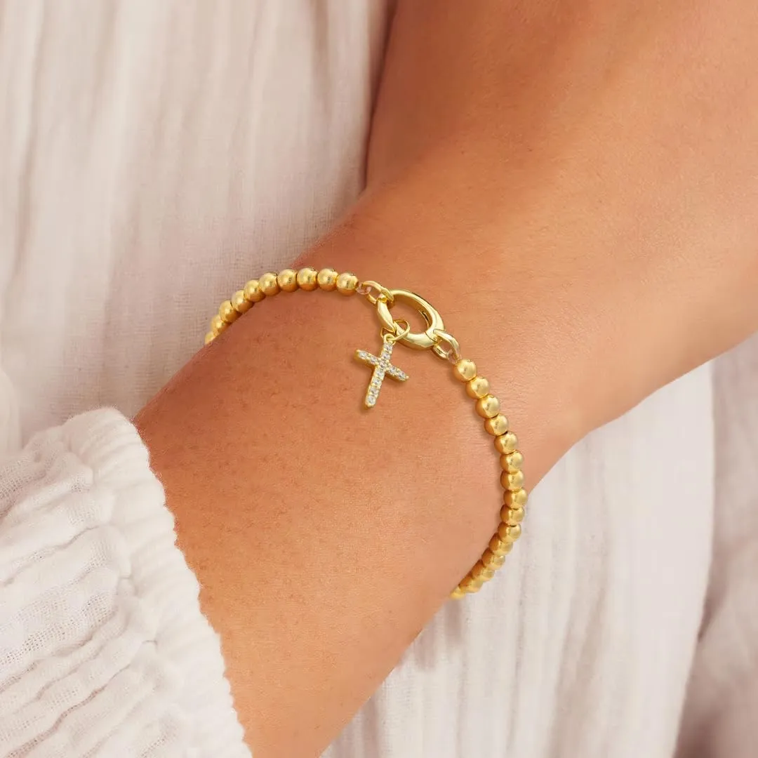 Free bird Charm Bracelets for Women Bead Bracelets Cross Bracelet 14K Initial Jewelry