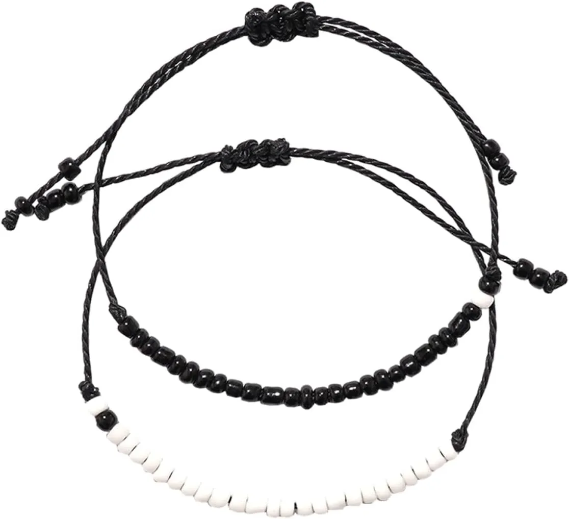 Friendship Hand Chain Braided Bracelet Knots Adjustable Length for Men Women