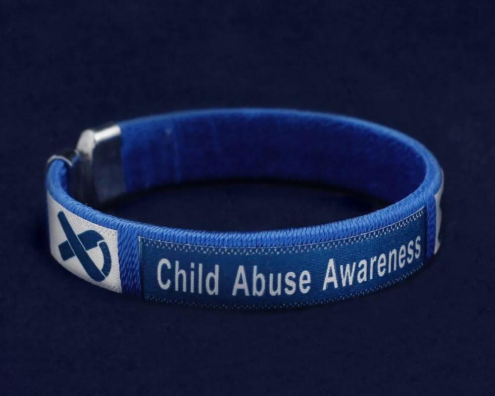 Fundraising For A Cause | Dark Blue Ribbon Child Abuse Awareness Bracelets  Child Abuse Bangle Bracelets for Awareness, Gift-Giving, Fundraising and More