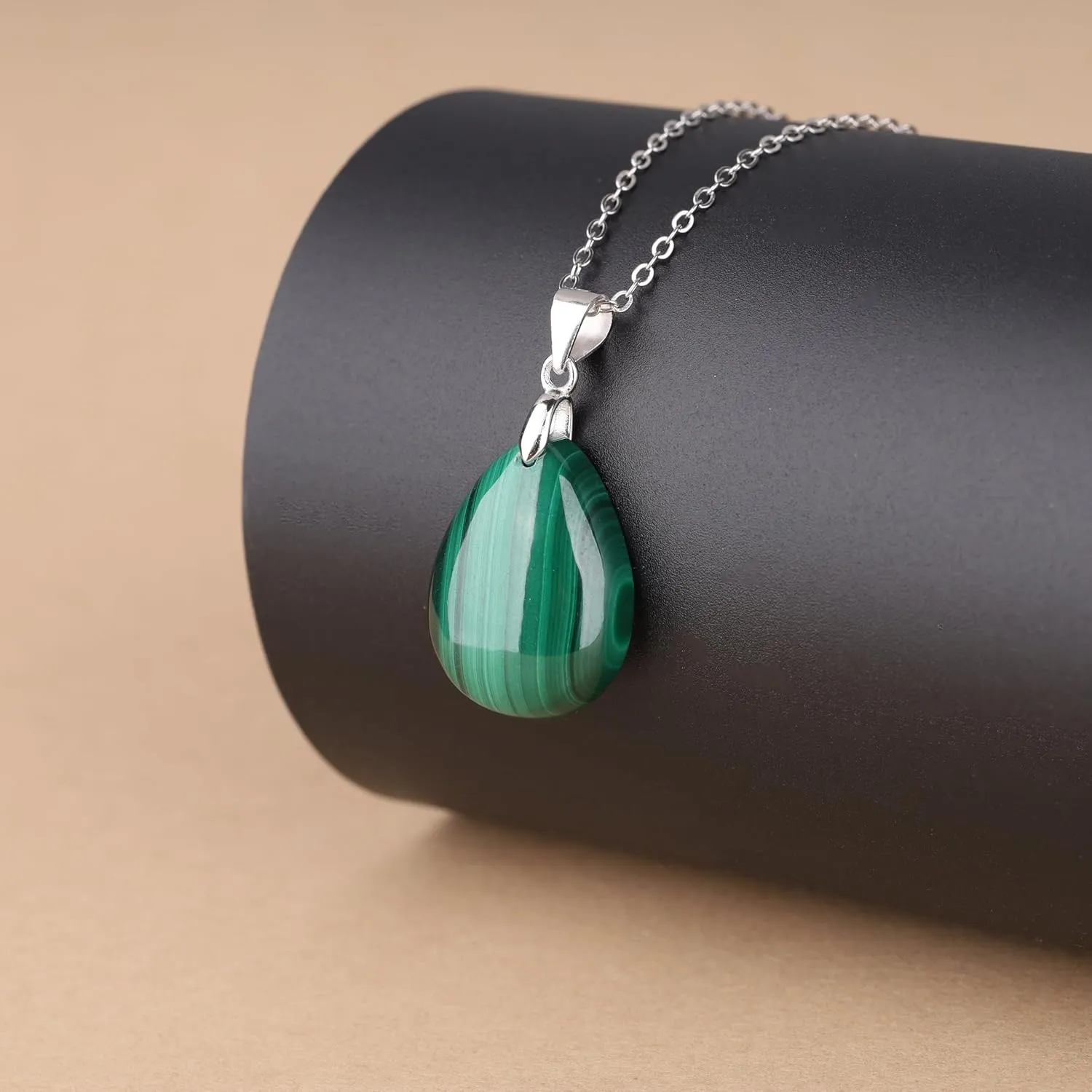 GAVU Gemstone Teardrop Necklace for Women, Womens Crystal Necklaces