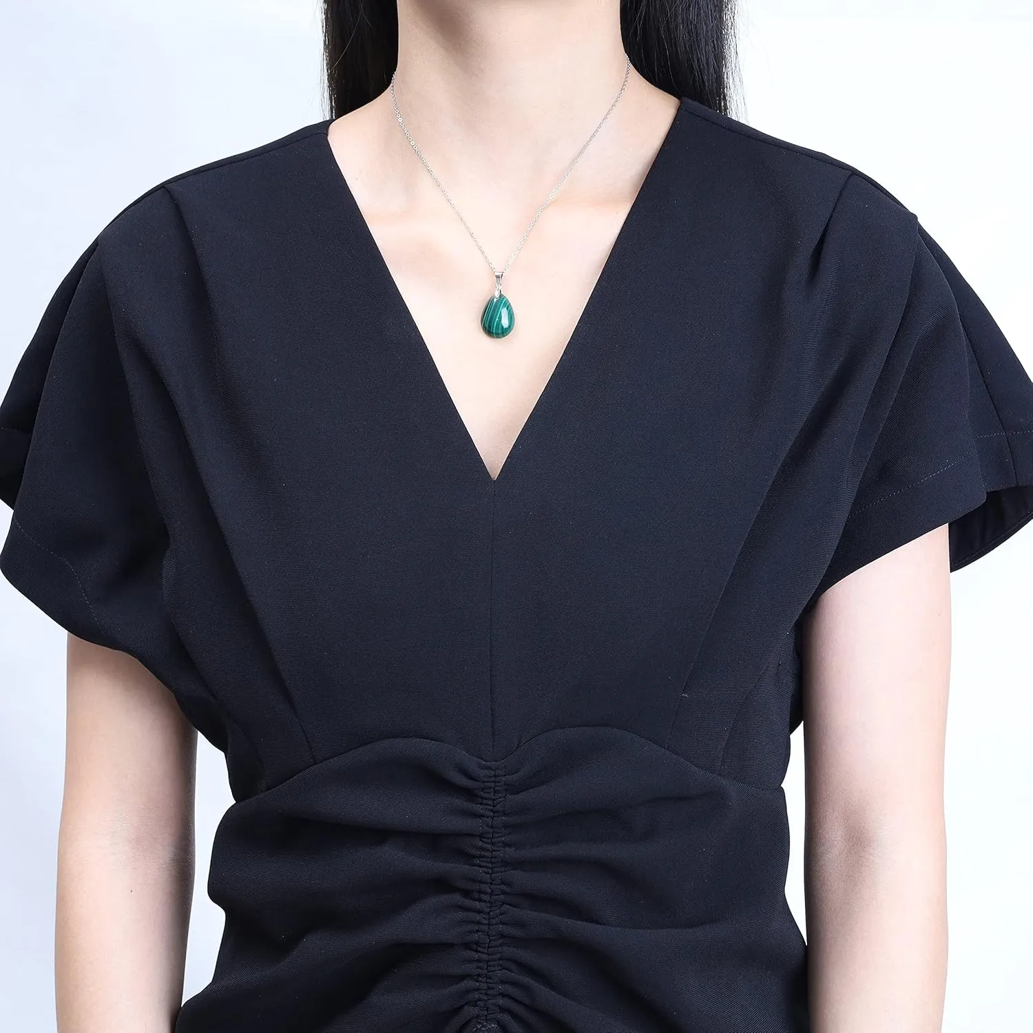GAVU Gemstone Teardrop Necklace for Women, Womens Crystal Necklaces