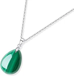 GAVU Gemstone Teardrop Necklace for Women, Womens Crystal Necklaces