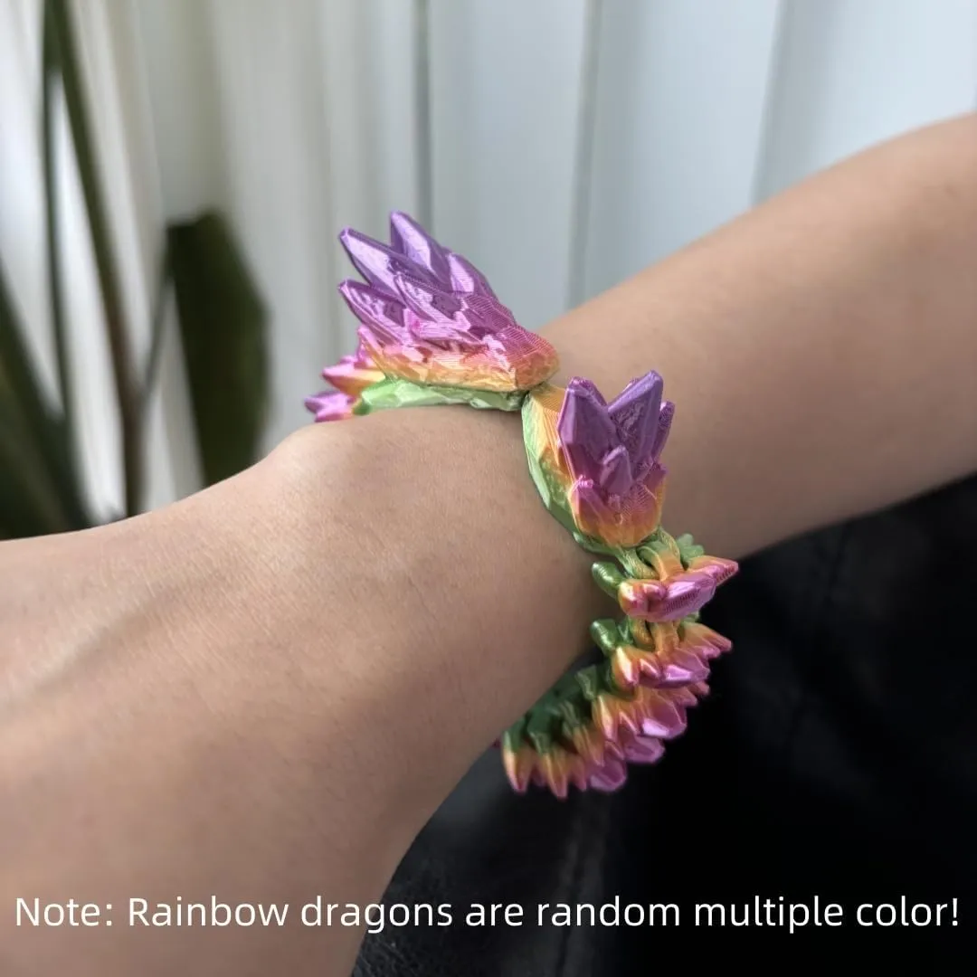 Gemstone Dragon Charm Bracelets For Women Men - 3D Printed Bracelets - Cool Unique Hand Chain