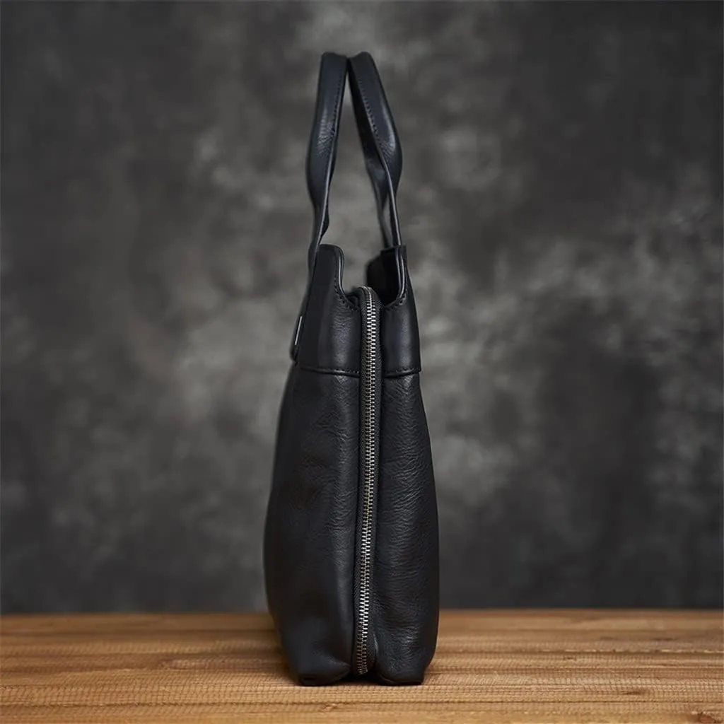 Genuine Leather Briefcase Men Bag Business Handbag Male 14inch Laptop Shoulder Bags Tote Men Briefcase