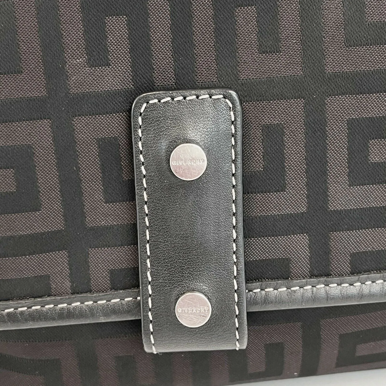 Givenchy - Black Brown Signature GG Monogram Nylon Flap - Shoulder Bag