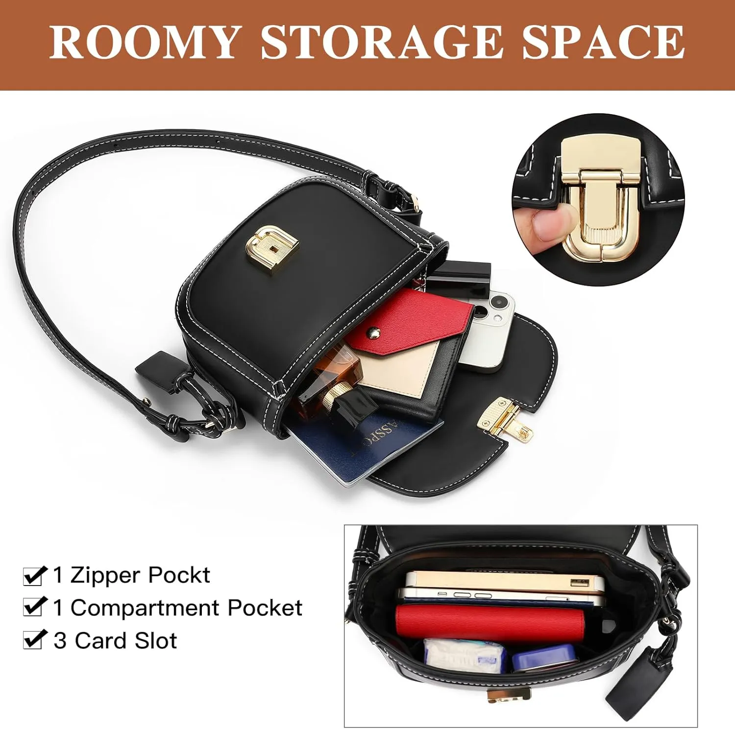 GOIACII Shoulder Bags for Women Small Crossbody Bag Purse, Ladies Cute Clutch Purse Crossbody Handbag