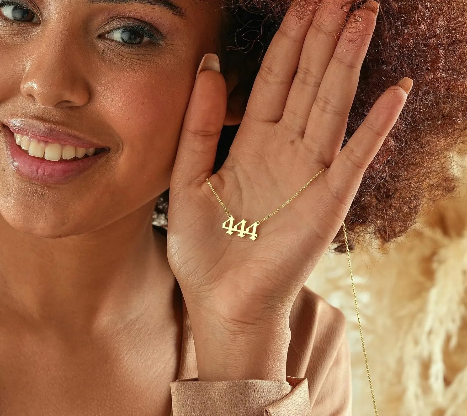 Gold Angel Number Necklace Bracelets for Women, 111 222 333 444 555 666 777 888 999 Dainty Pendants Necklace Bracelets Personalized Number Chain Necklace Bracelets set