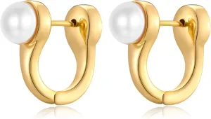 Gold Earrings For Women With Pearl Stud Earrings Music Earrings Fashion Jewelry