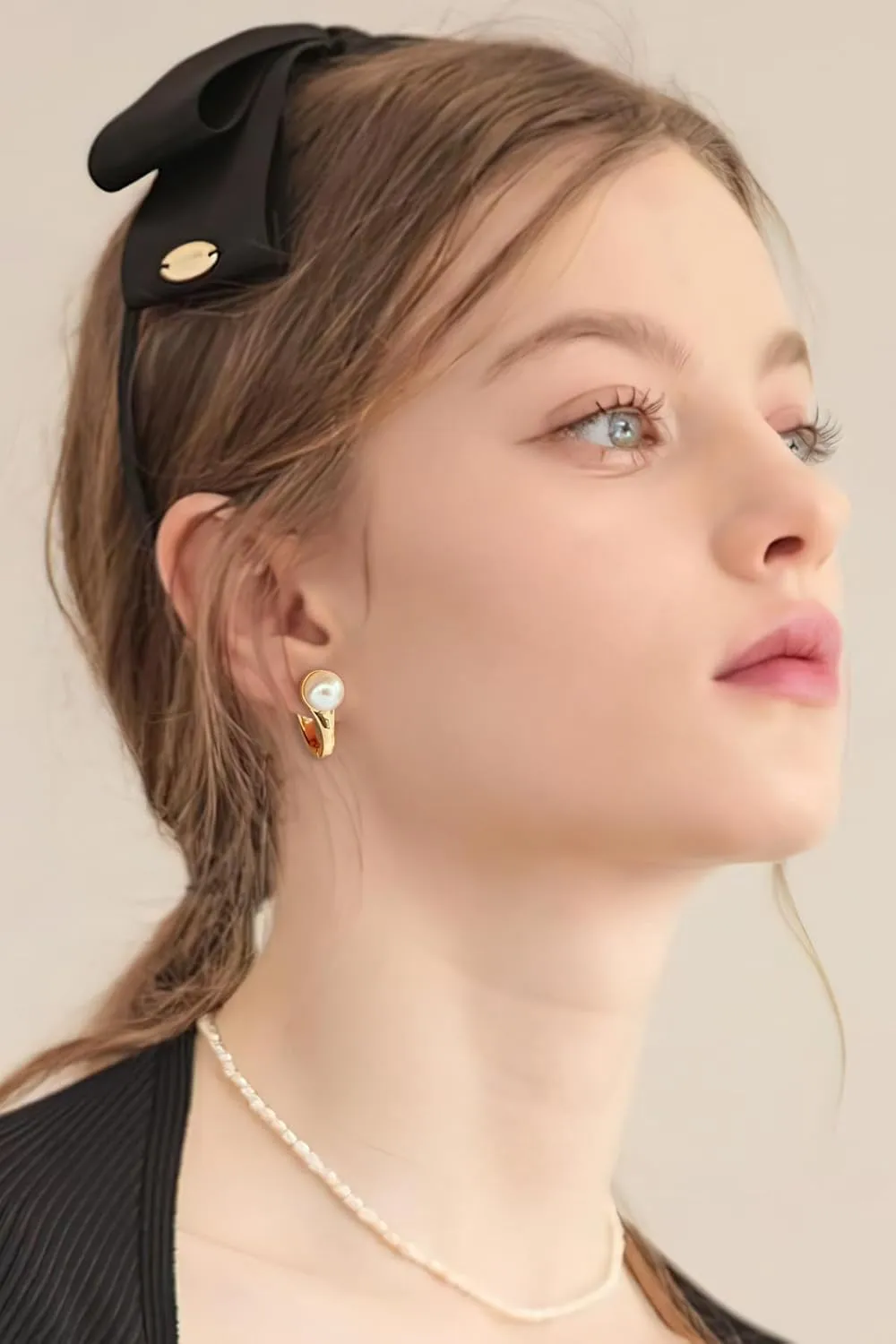 Gold Earrings For Women With Pearl Stud Earrings Music Earrings Fashion Jewelry
