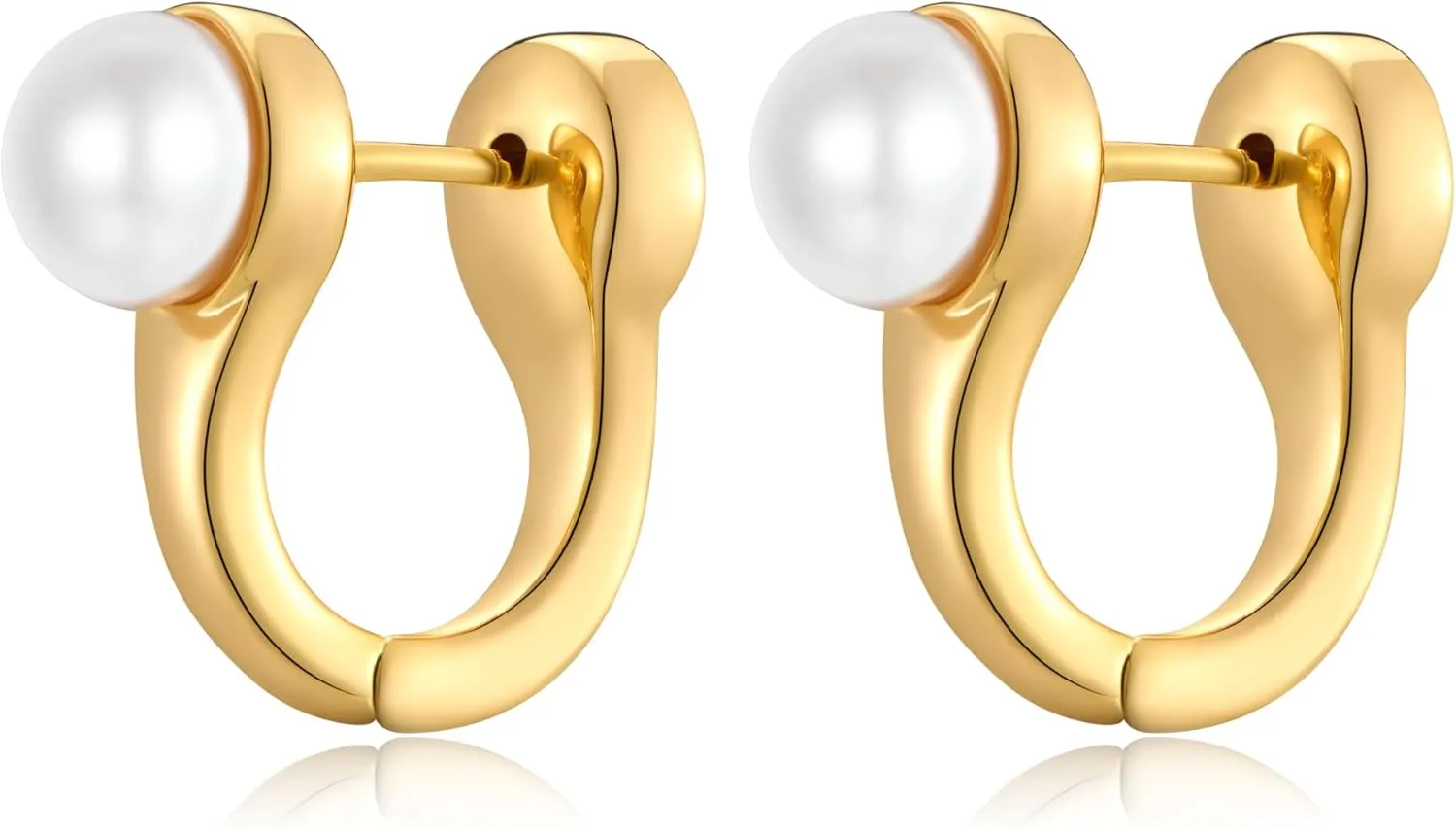 Gold Earrings For Women With Pearl Stud Earrings Music Earrings Fashion Jewelry
