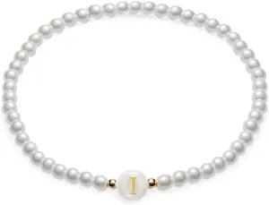 Gold Pearl Bracelets for Women Trendy Dainty Initial Bracelet,Strand Beaded 14k Gold Plated Bracelets for Women,Fashion Charm Womens Bracelets Jewelry Gifts