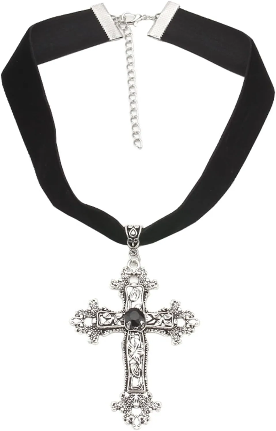 Gothic Rhinestone Pendant Necklaces Vintage Velvets Choker Necklaces Women Jewelry Adjustable Collar Choker