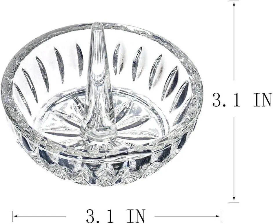 H&D HYALINE & DORA Crystal Ring Holder Dish