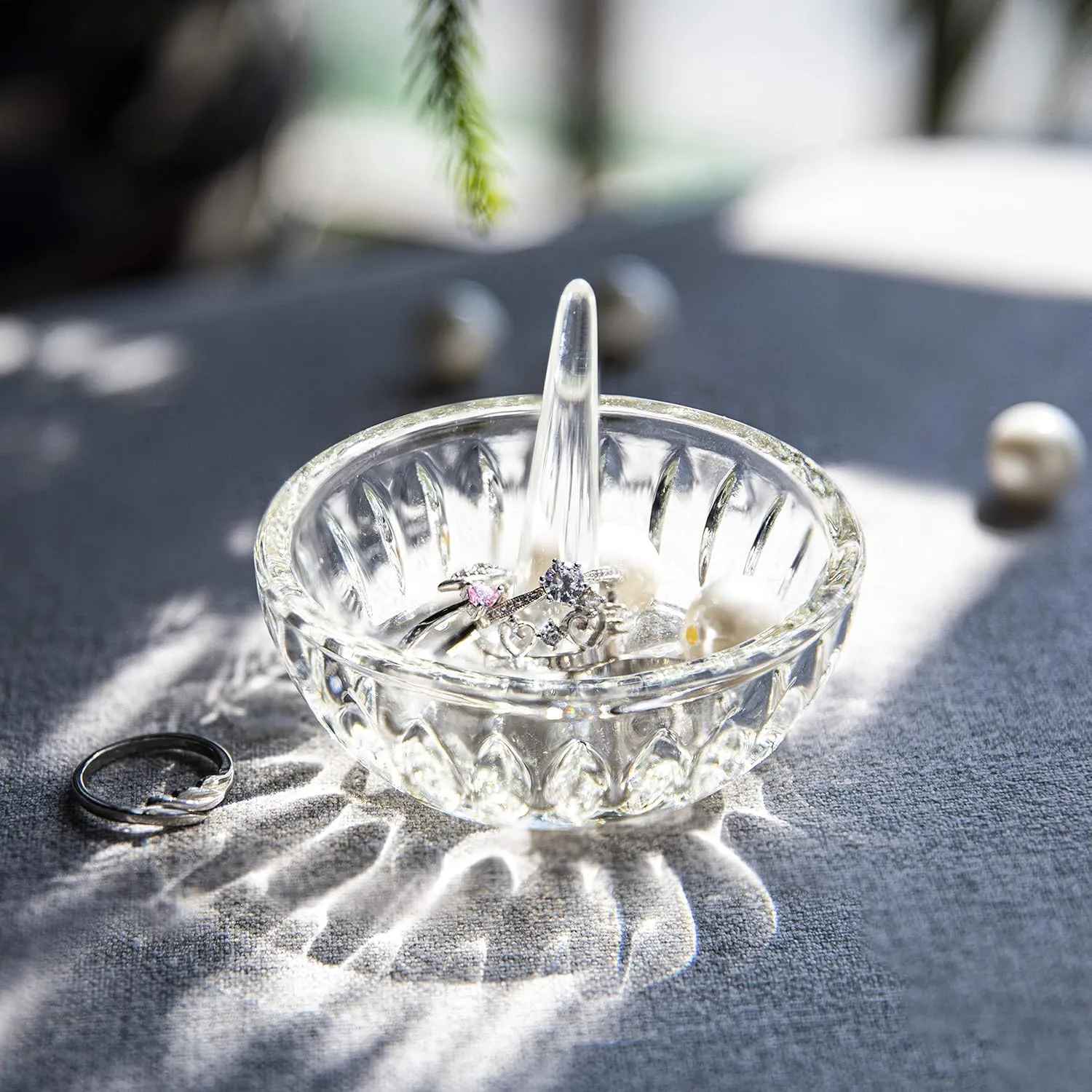 H&D HYALINE & DORA Crystal Ring Holder Dish
