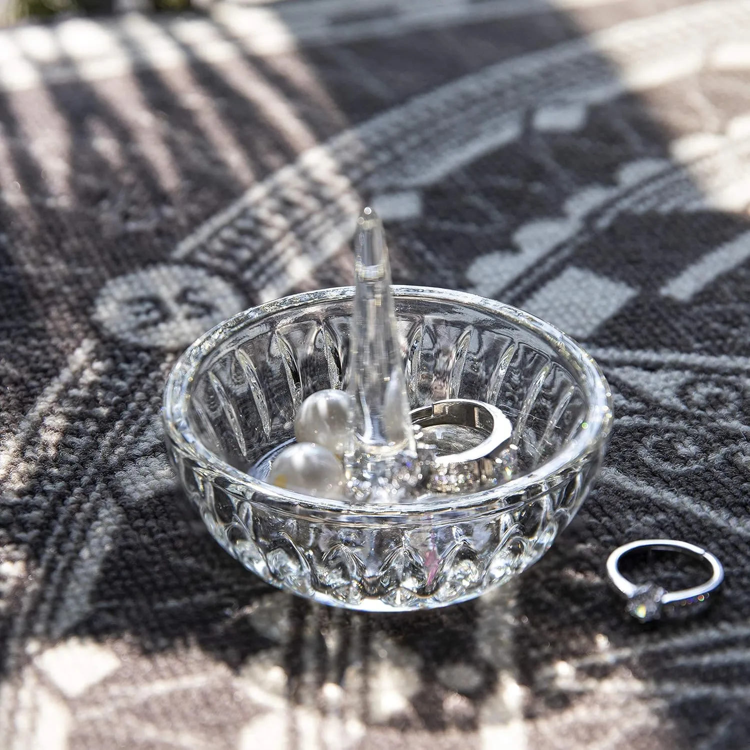 H&D HYALINE & DORA Crystal Ring Holder Dish
