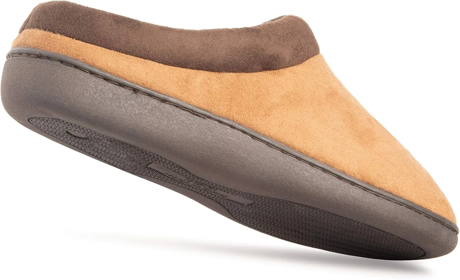 Hanes Men's Memory Foam Indoor Outdoor Microsuede Clog Slipper Shoe with Fresh Iq
