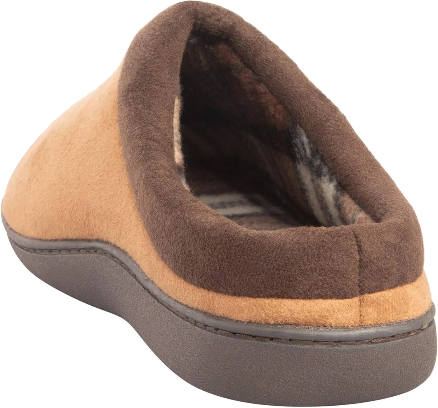 Hanes Men's Memory Foam Indoor Outdoor Microsuede Clog Slipper Shoe with Fresh Iq
