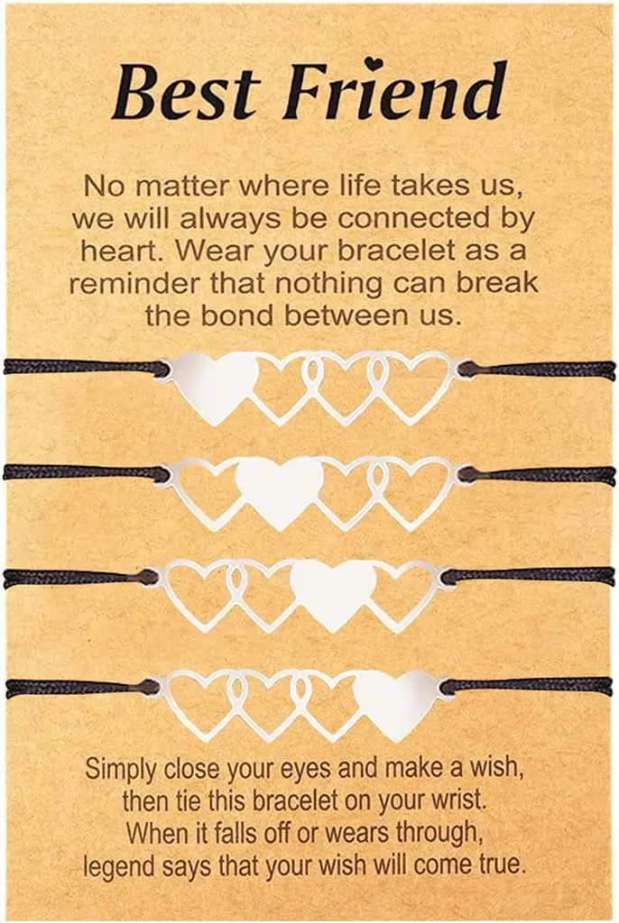 Harry and Henry 2/3/4/5 Pcs Friendship Bracelets Matching Distance Bracelets for Friends Love Knot Infinity Bracelet for Women Bff Bracelet Gifts for Best Friends Sisters