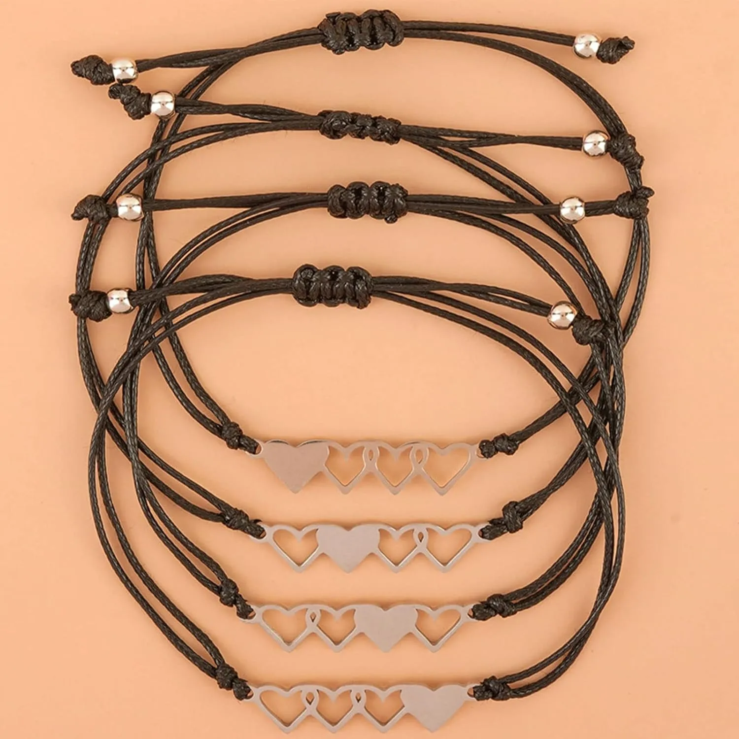 Harry and Henry 2/3/4/5 Pcs Friendship Bracelets Matching Distance Bracelets for Friends Love Knot Infinity Bracelet for Women Bff Bracelet Gifts for Best Friends Sisters