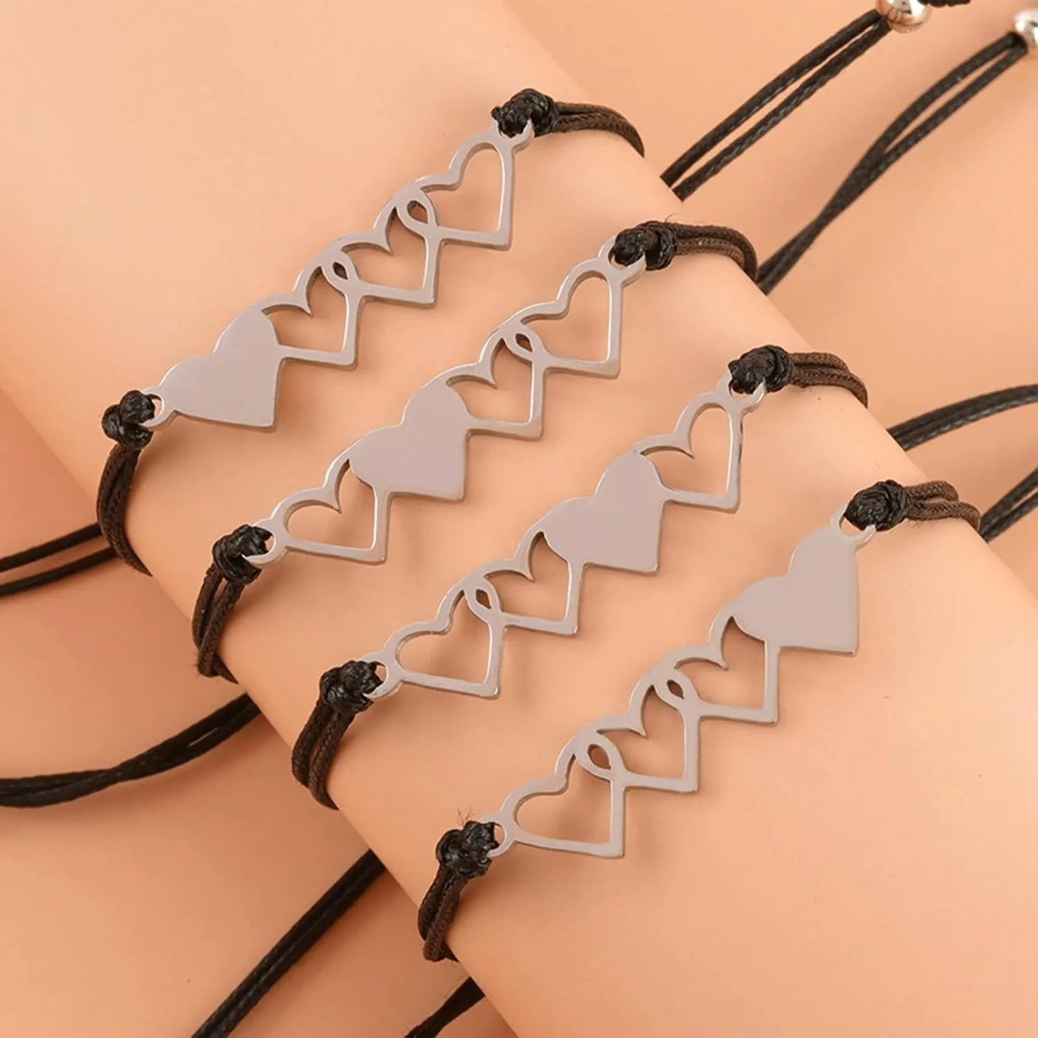 Harry and Henry 2/3/4/5 Pcs Friendship Bracelets Matching Distance Bracelets for Friends Love Knot Infinity Bracelet for Women Bff Bracelet Gifts for Best Friends Sisters