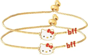 Hello Kitty Sanrio Bff Bracelets for 2 - Flash-Plated Best Friends Lariat Bracelets Officially Licensed