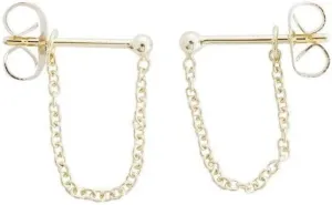 HONEYCAT Chain Hoop Huggies in Gold, Rose Gold, or Silver | Minimalist, Delicate Jewelry
