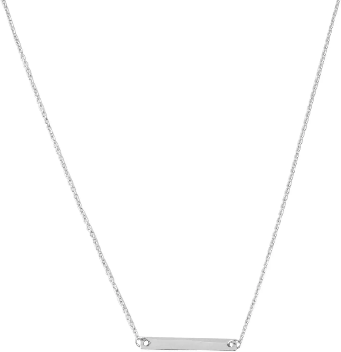 Honeycat Horizontal Bar Necklace in Gold, Rose Gold, or Silver | Minimalist, Delicate Jewelry