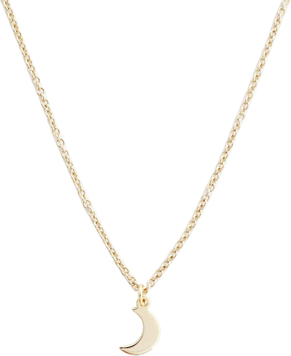 Honeycat Magic Charm Moon Necklace in Gold, Rose Gold, or Silver | Minimalist, Delicate Jewelry