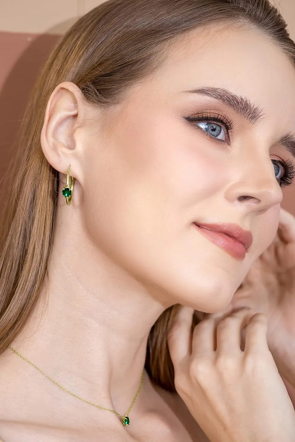 Hoops Earrings for Women, Birthstone Earrings, Genuine or Synthetic Gemstone Earrings, Fashion Earrings, Trendy Earrings, Sterling Silver Hoop Earrings, Gold Hoop Earrings, Rose Gold Hoops Flash