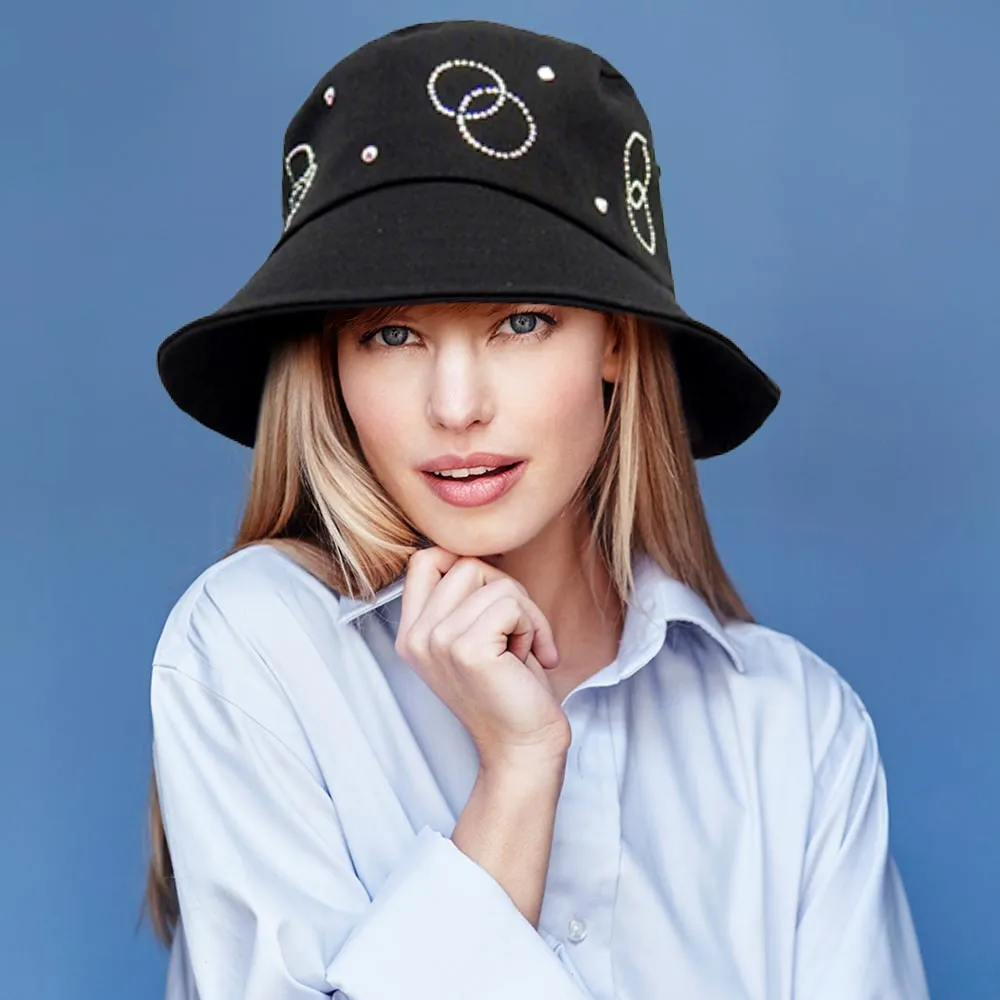 iLLASPARKZ Bling Open Circle Link Bucket Hat
