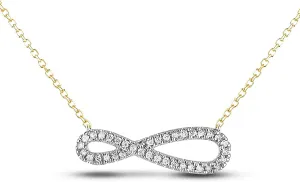 Infinity Diamond Necklace Pendant in Sterling Silver, White Gold, or Yellow Gold - Dancing Diamond Pendant Necklace Gift for Women