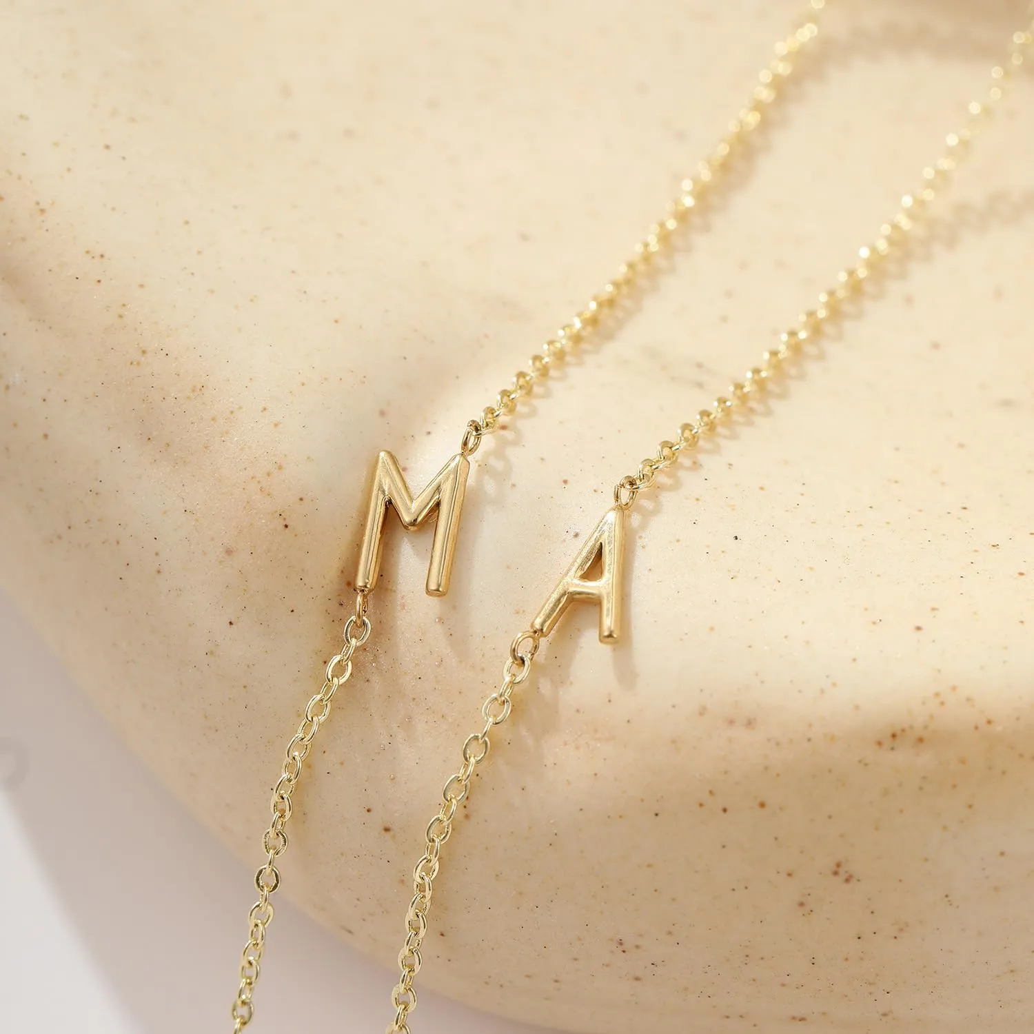 Initial Necklaces for Women Dainty Gold Letter Necklace Sideways Initial Necklace Cute Name Necklace Simple Choker Necklaces for Women Trendy Gold Jewelry Gifts