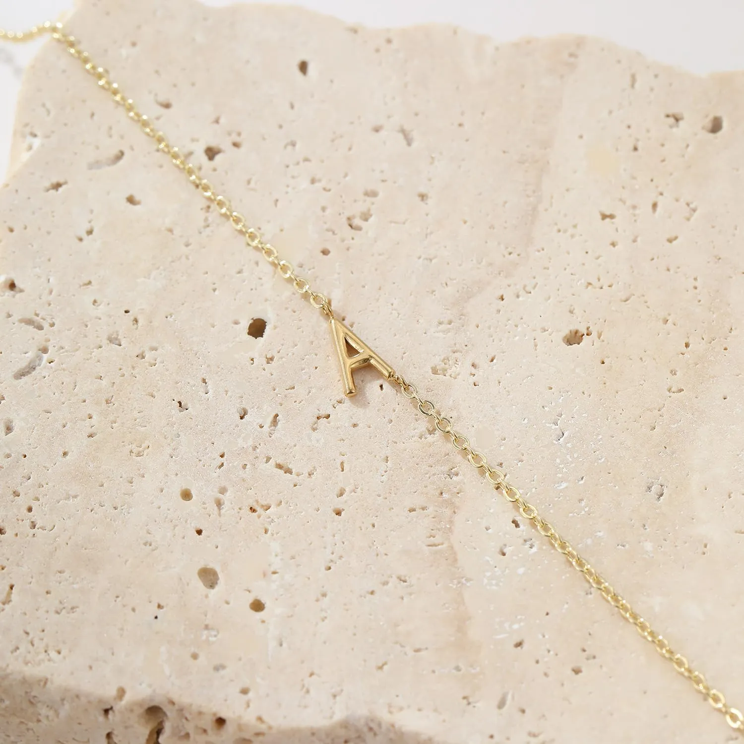 Initial Necklaces for Women Dainty Gold Letter Necklace Sideways Initial Necklace Cute Name Necklace Simple Choker Necklaces for Women Trendy Gold Jewelry Gifts