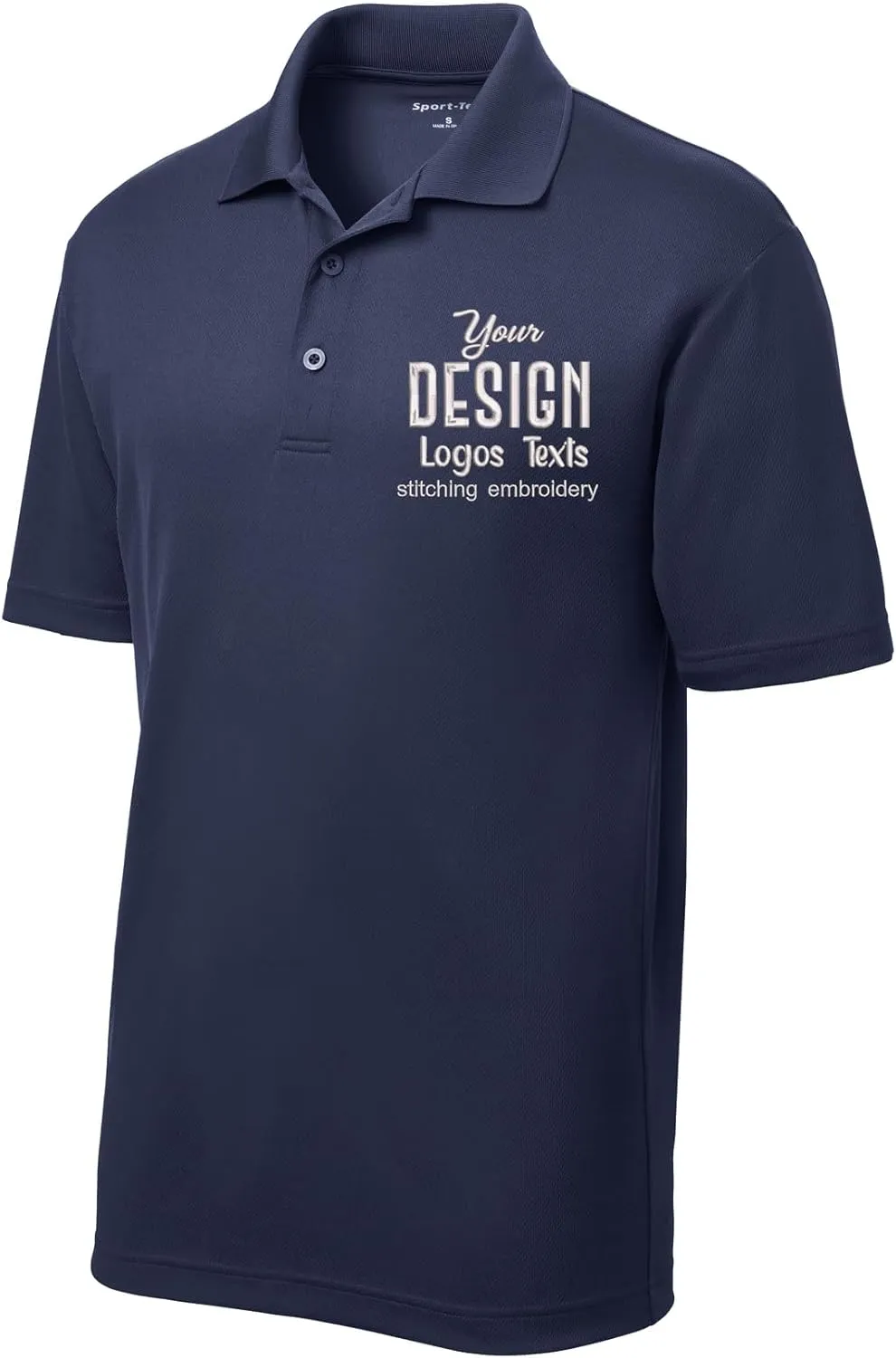 INK STITCH Men St640 Custom Embroidery Personalized Logo Texs Mesh Cool Fit Polo Shirts