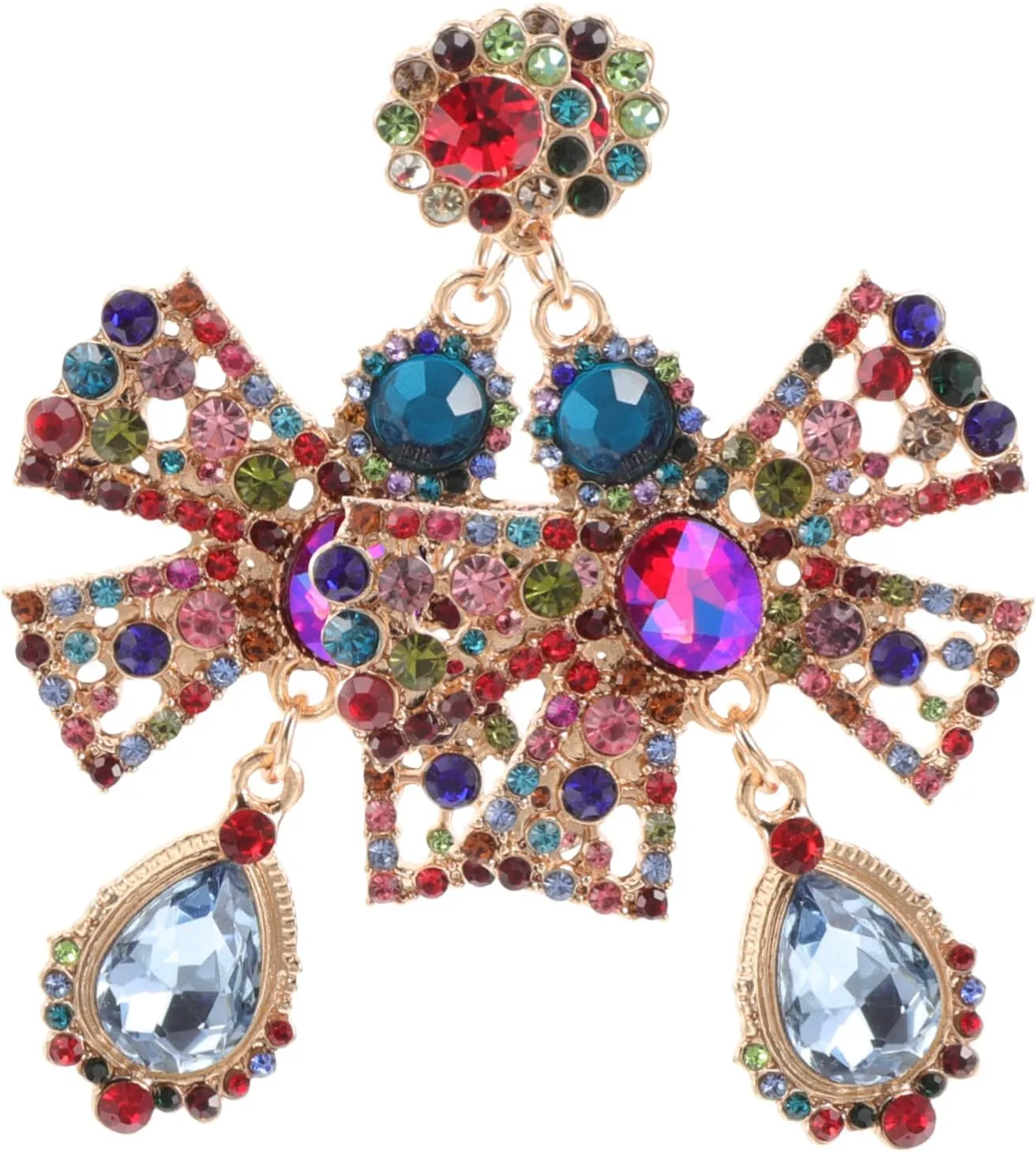 Intricate Bow Earrings Retro Chandelier Look Fashion Jewelry for Women Accessory for Occasion