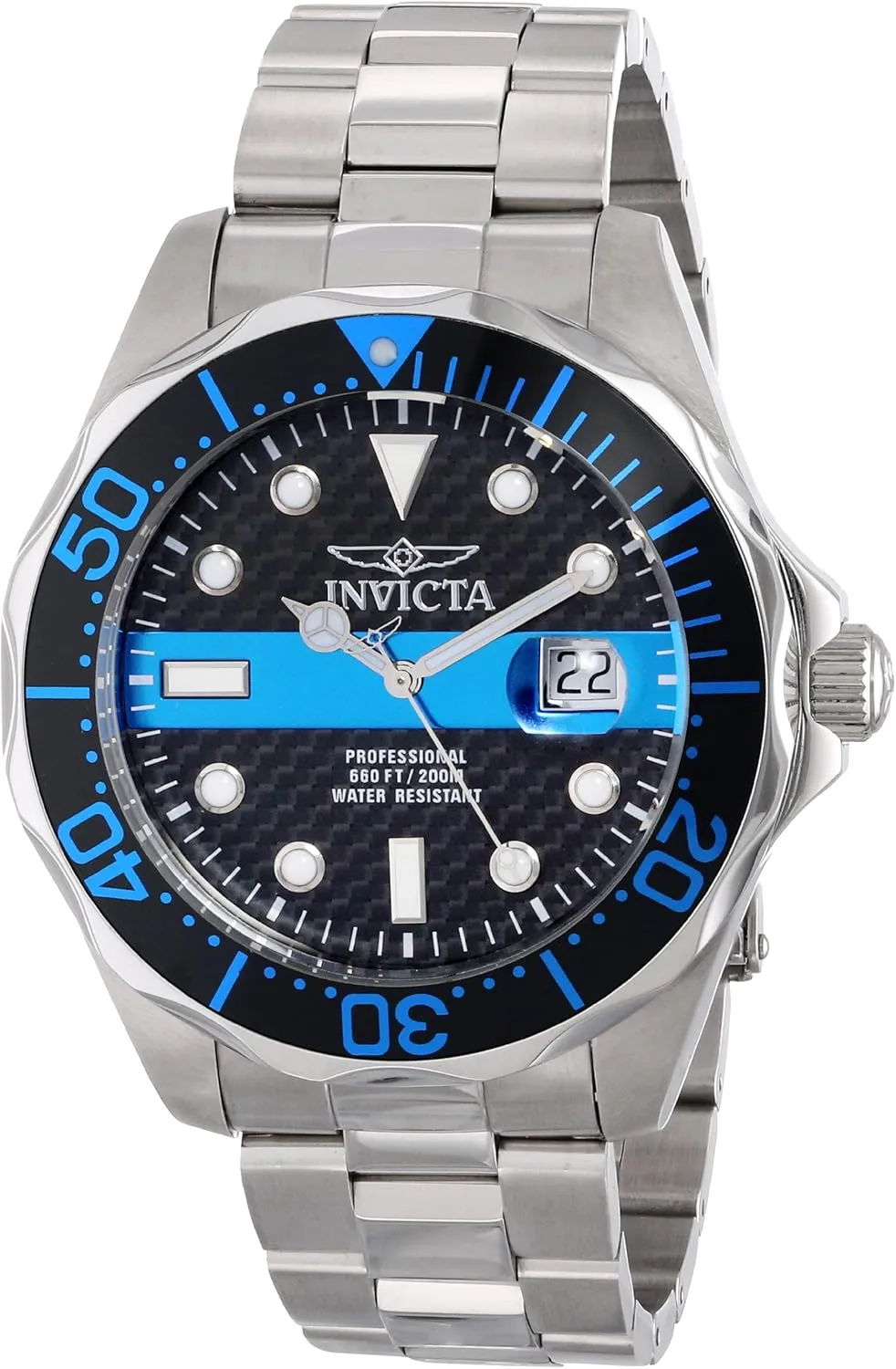 Invicta Men's 14702 Pro Diver Analog Display Swiss Quartz Silver Watch