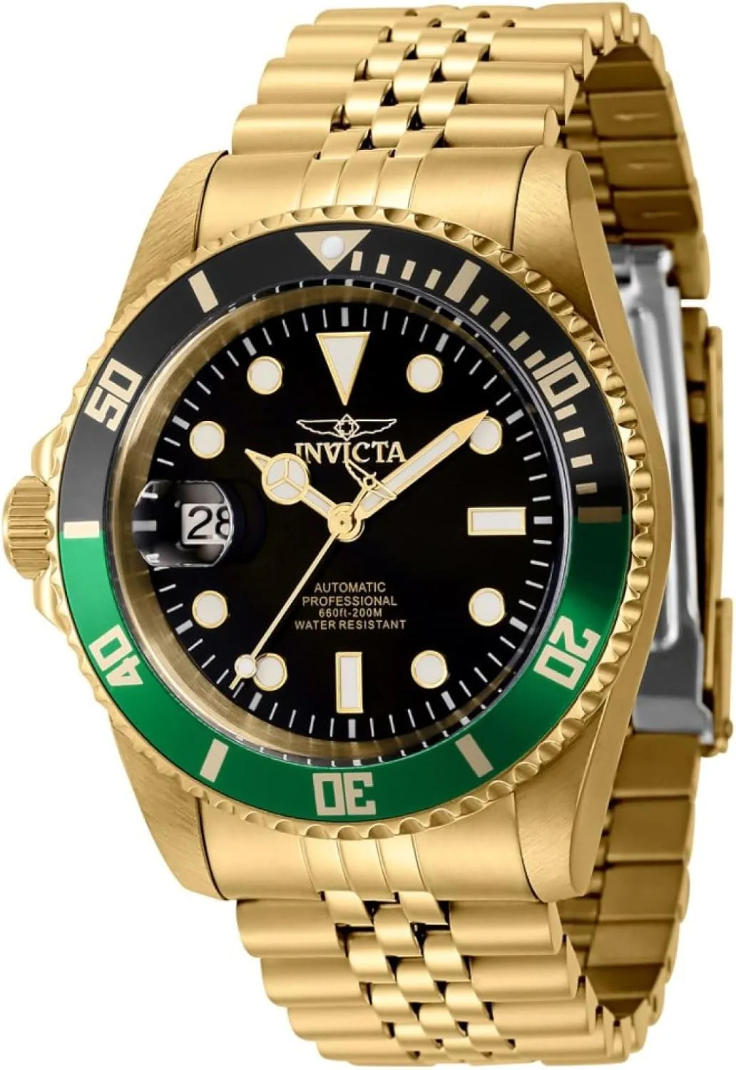 Invicta Pro Diver Automatic Black Dial Sprite Bezel Lefty Men's Watch 43985