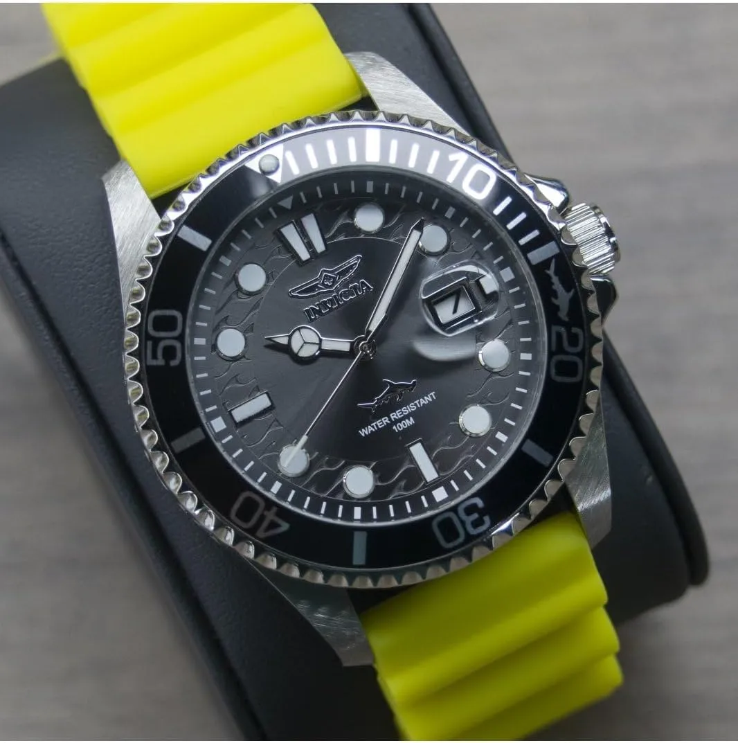 INVICTA Pro Diver Men 43mm Stainless Steel Gold Black dial PC32 Quartz