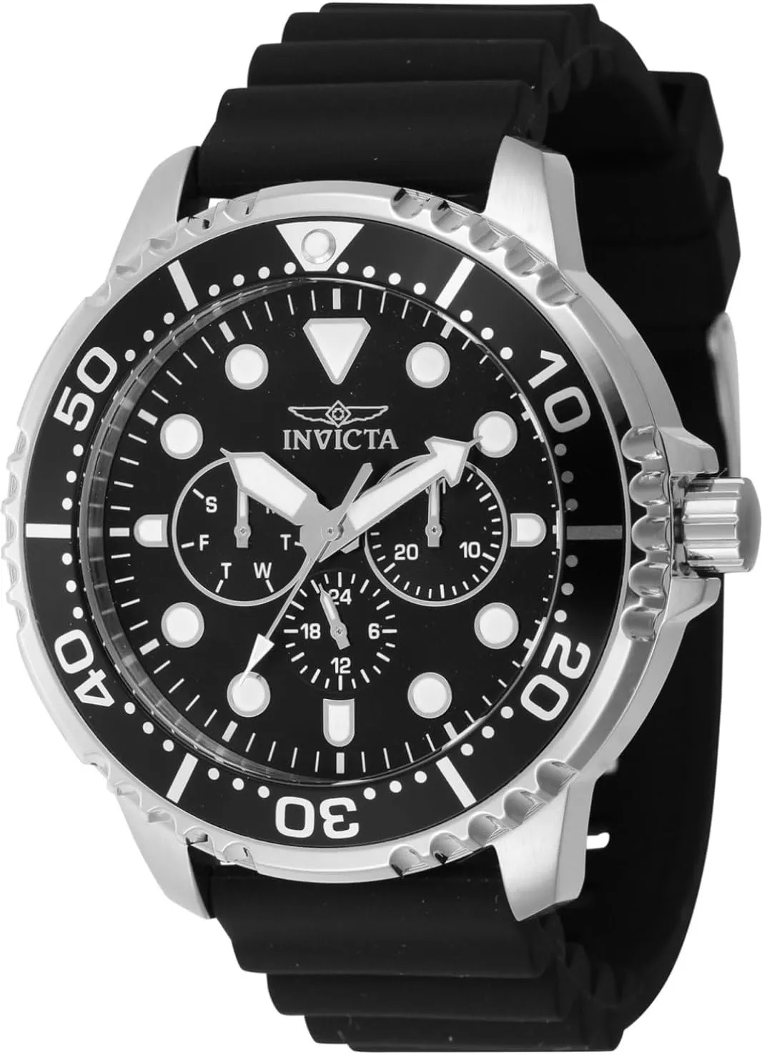 Invicta Pro Diver Men 48mm Stainless Steel Steel Black dial VH63 Quartz